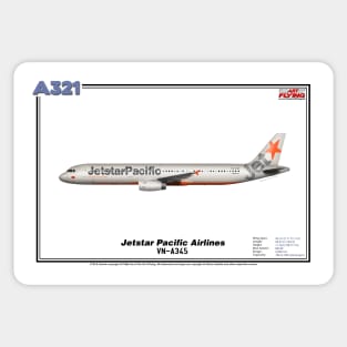 Airbus A321 - Jetstar Pacific Airlines (Art Print) Sticker